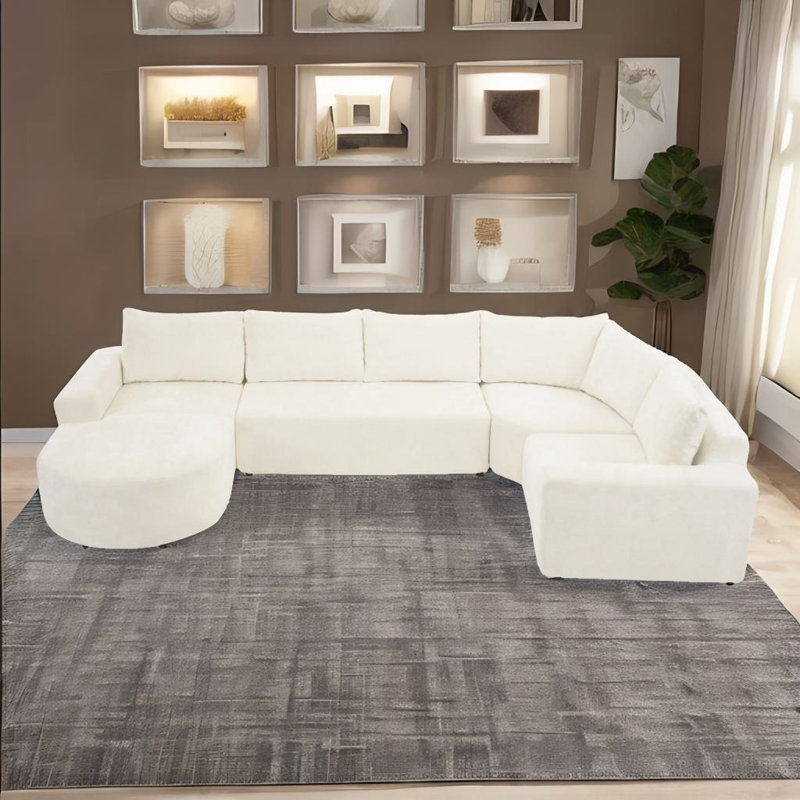 Canapé modulaire surdimensionné 141,7 po, Beige