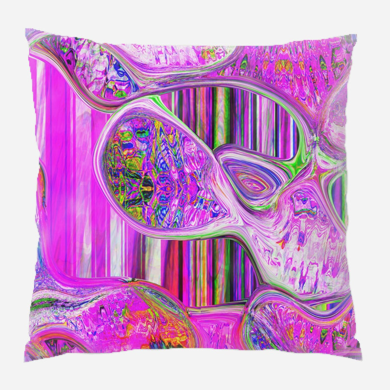Reversible Throw Pillow, Microsuede, Indoor
