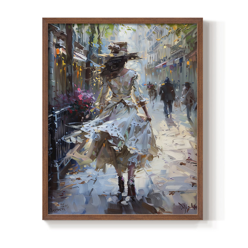 Série encadrée WOMEN DCxxix - bois massif, H 11 po x l 9 po, Noyer
