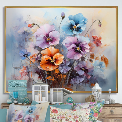 «Purple Pansies Efflores Lawrence» sur toile