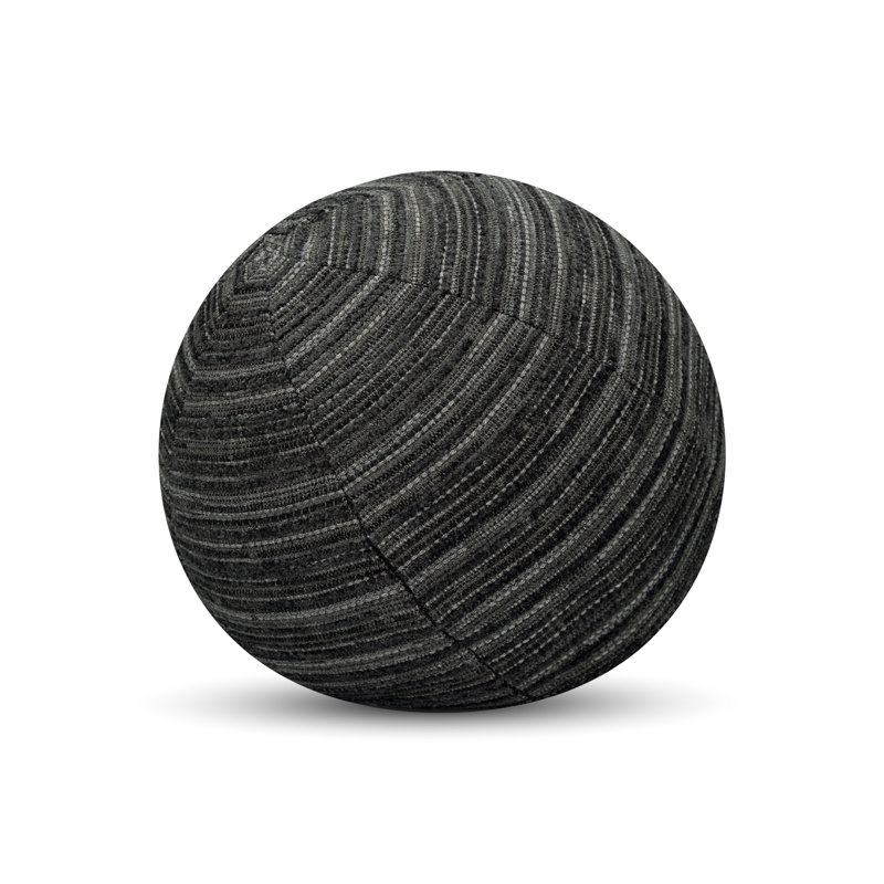 Luxe Stripe Orb Woven Accent Pillow Cover & Insert, Black
