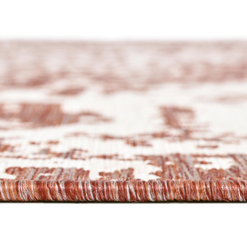 Tapis d'extérieur couleur rouille, Rond 10 pi 8 po