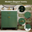 Meuble-lavabo de salle de bain avec lavabo en céramique avec tiroir, porte et armoire de rangement-961588683-961588684
