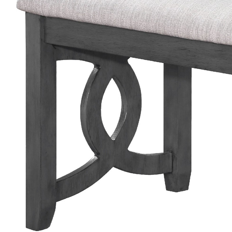 Fabric Upholstered Bench, Gray