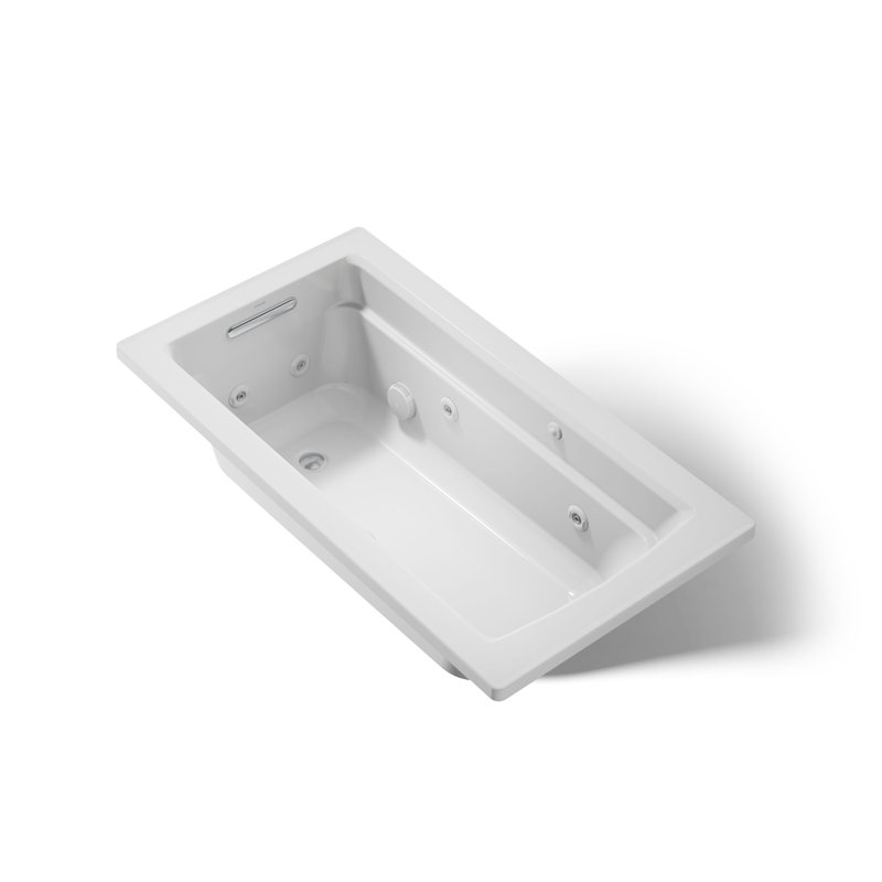 Archer 60" x 32" Drop-in Whirlpool, Gris glacial