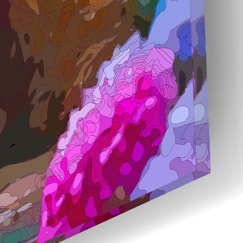  «Sitting Labradoodle» par Dean Russo, art mural en verre acrylique, 12 po x 16 po