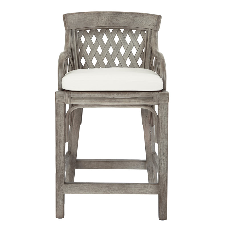 Jaramillo Upholstered Counter Stool, Antique Gray, Counter Stool (27" Seat Height)