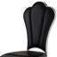 Ensemble de deux chaises d'appoint noires et argentées en similicuir