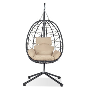 Egg Chair with Stand Indoor Outdoor Swing Chair Patio