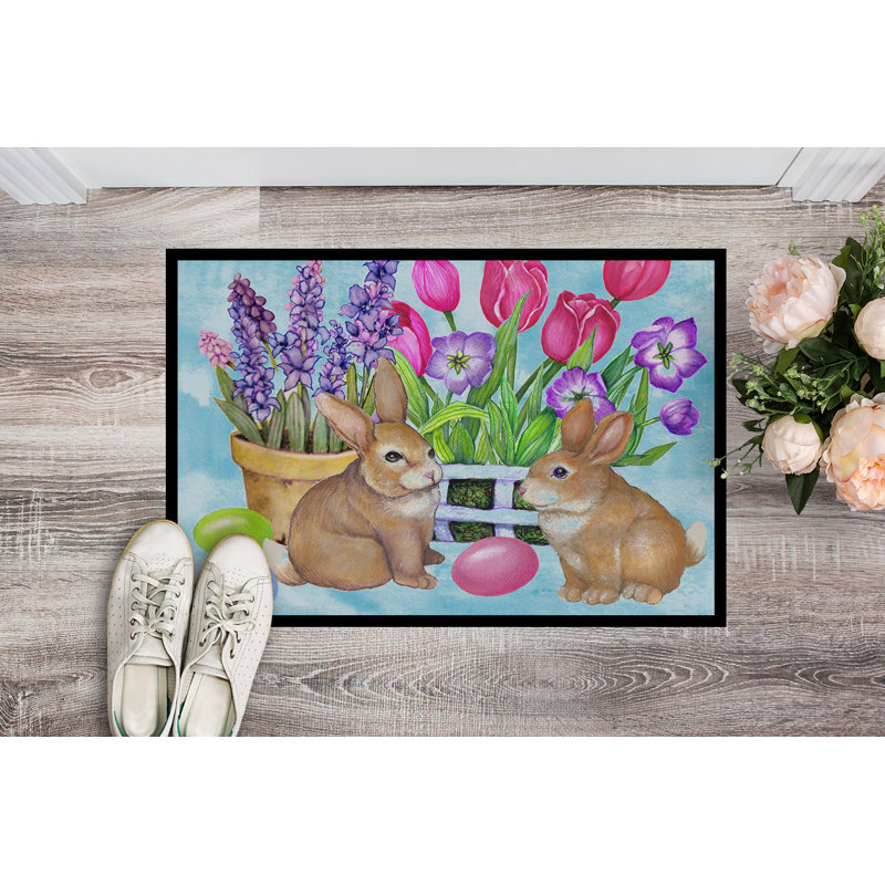 Wadell Non-Slip Easter Outdoor Doormat, Rectangle 2' x 3'