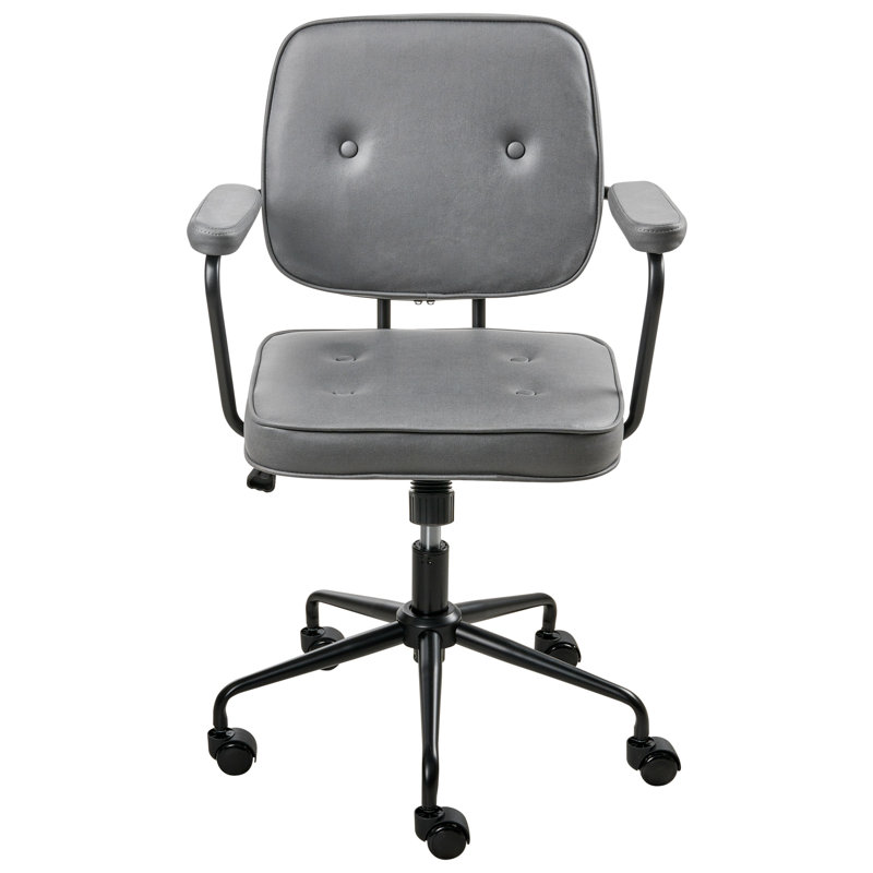 Office Chair, Grey, Velvet