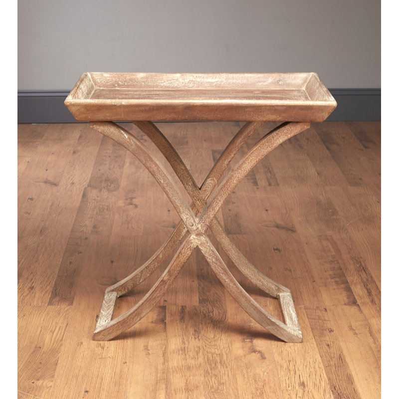Table de plateau Edgao, Gris patiné