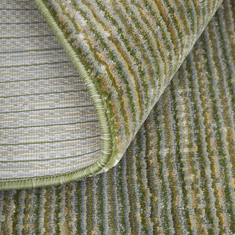 Esser Modern Solid, Accent Rug, Rectangle 2' x 3', Green/Tan