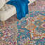 Tapis bleu sarcelle / rouge Verda-1047089515