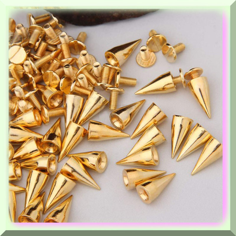 Spike Studs 30 Sets Metal Screw Backs