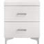 Table de chevet blanche 2 - Profitez d'un rangement pratique avec un design élégant pour les tiroirs anglais en métal