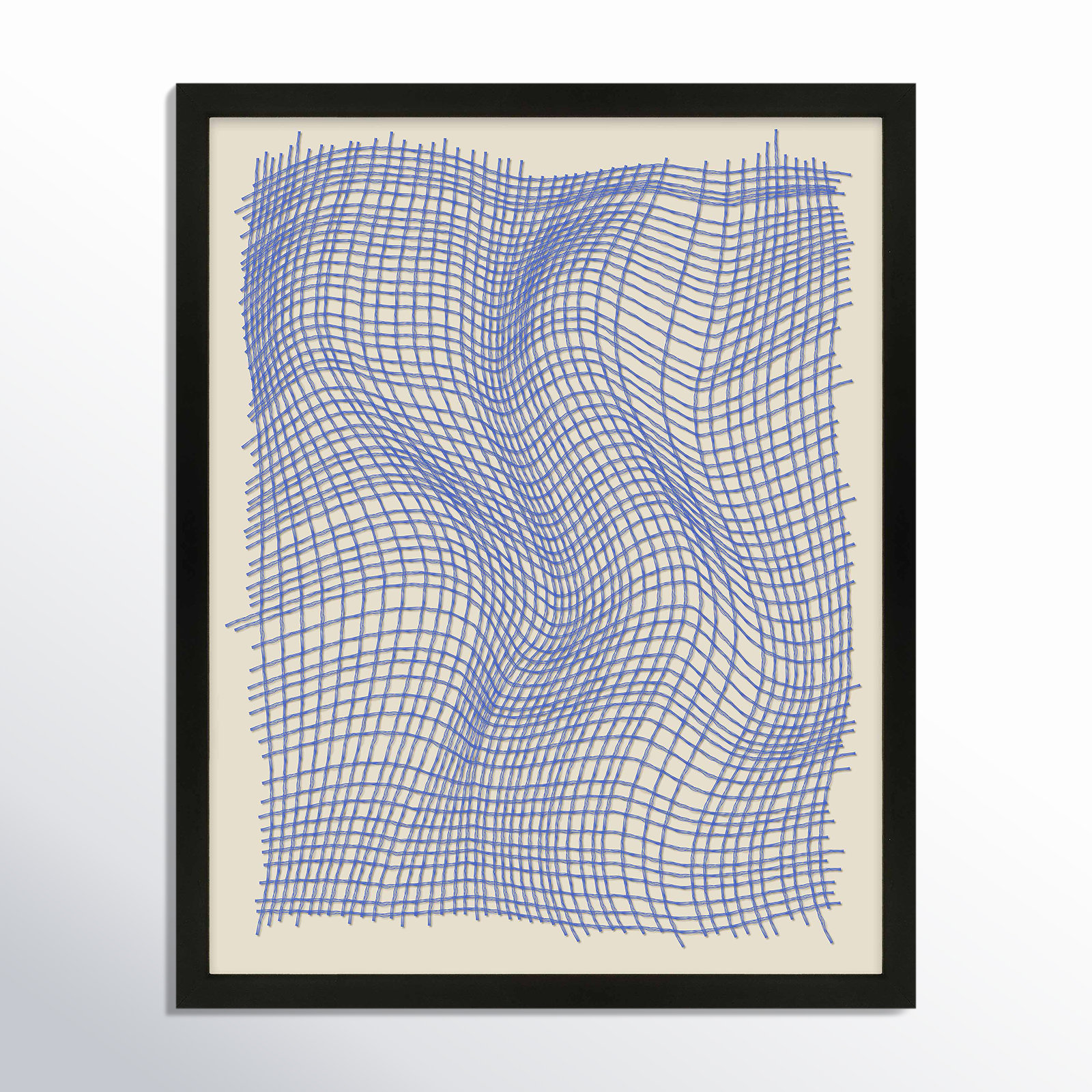 Netting 3 Print by Jacques Pilon, Black Single Structure Framed Paper, 50" H x 40" W x 1.25" D