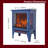 Afore 17-inch Freestanding Electric Fireplace Stove Heater Black Tempered Glass Design For Home Office Décor-1060974825