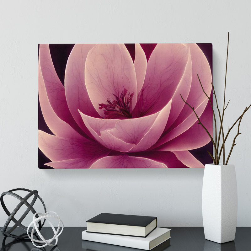 Gracious Carnation Flower Abstract - Wrapped Canvas, 35cm H x 50cm W x 3cm D