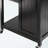 Arryn Multi Storage Kitchen Cart With Casters in Black Finish, 31.12" H X 25.32" W X 19.12" D