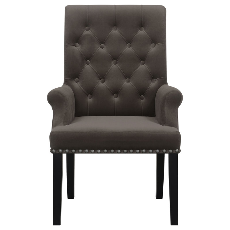 Chaise de salle à manger rembourrée Sand, Brun