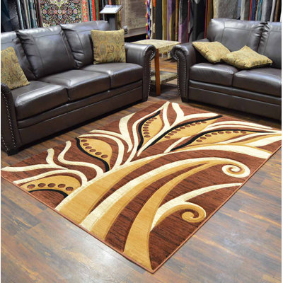 Tapis chocolat/beige Cossey