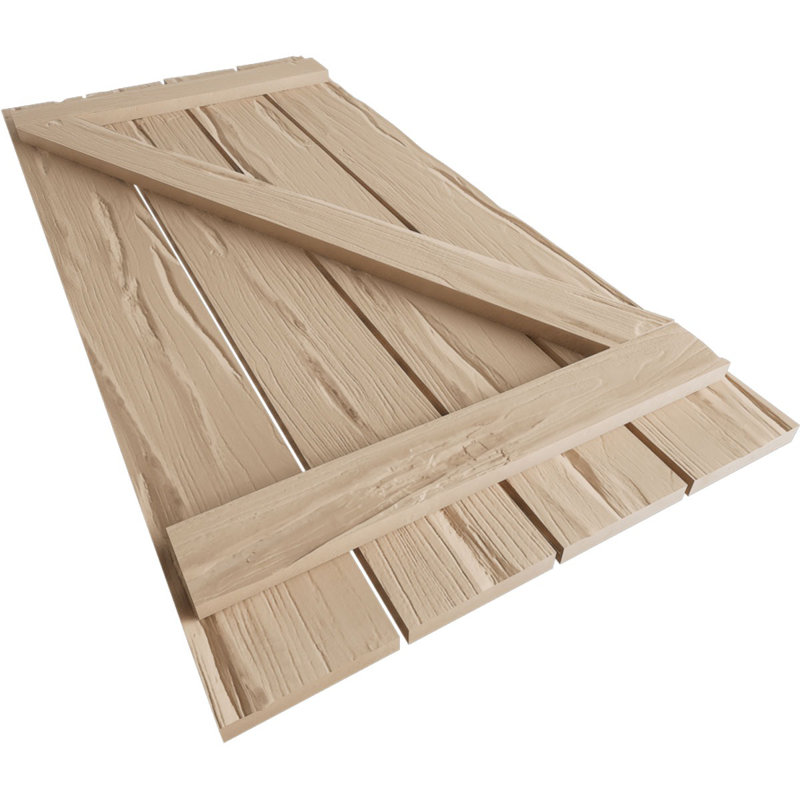Volets rustiques à quatre planches espacées avec planche en Z (par paire), H 90 po x l 23,5 po x P 1 po, 23"