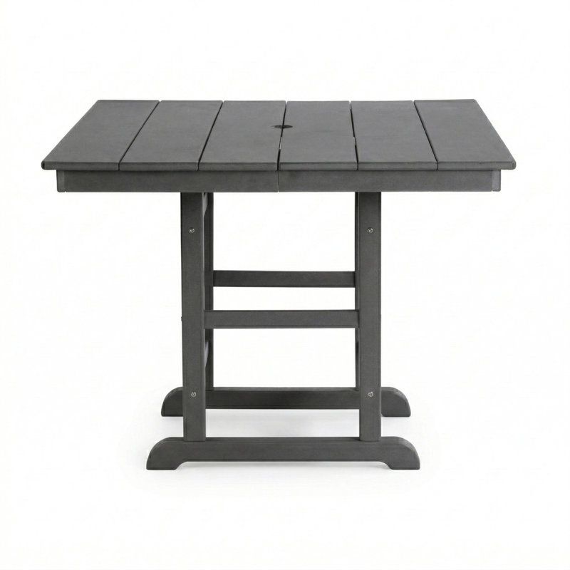 Table de salle à manger pliante carrée pour patio, Gray