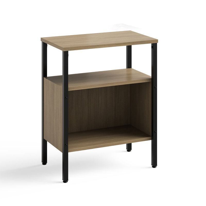 Neowalnut Laminate 23.5'' Home Office Storage Unit with Steel Legs
