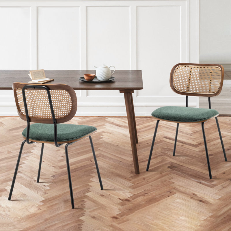 Sirine Upholstered Dining Chair, Green