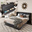 Lit escamotable avec tiroirs de rangement pour chambre d'amis, salon, cadre de lit moderne pour chambre à coucher