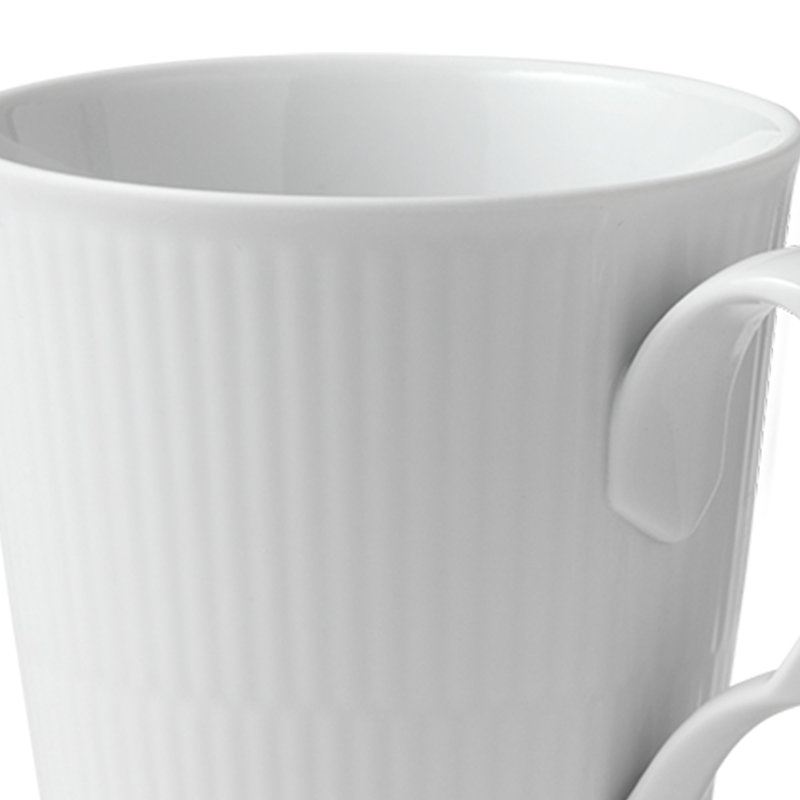 Royal Copenhagen White Fluted 12.511 oz. Mug