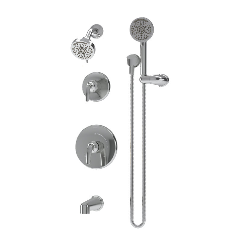 Elm Tub and Shower Trim with Hand Shower, Polished Chrome