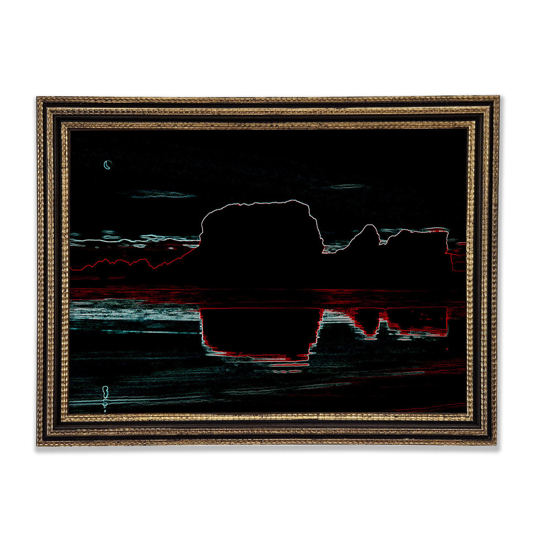 Gerahmtes Wandbild Abstract Neon Landscape 06