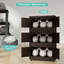 Armoire de rangement pliante latérale de 20 po de large, 5 niveaux, 19,69 po x 11,81 po x 50,00 po, bacs de rangement pliables avec porte magnétique, armoire de rangement en plastique avec roues-1941648572-1941648569