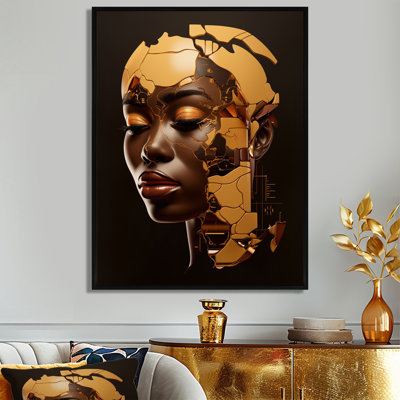 Modern African Portrait - African American Woman Wall Art Print