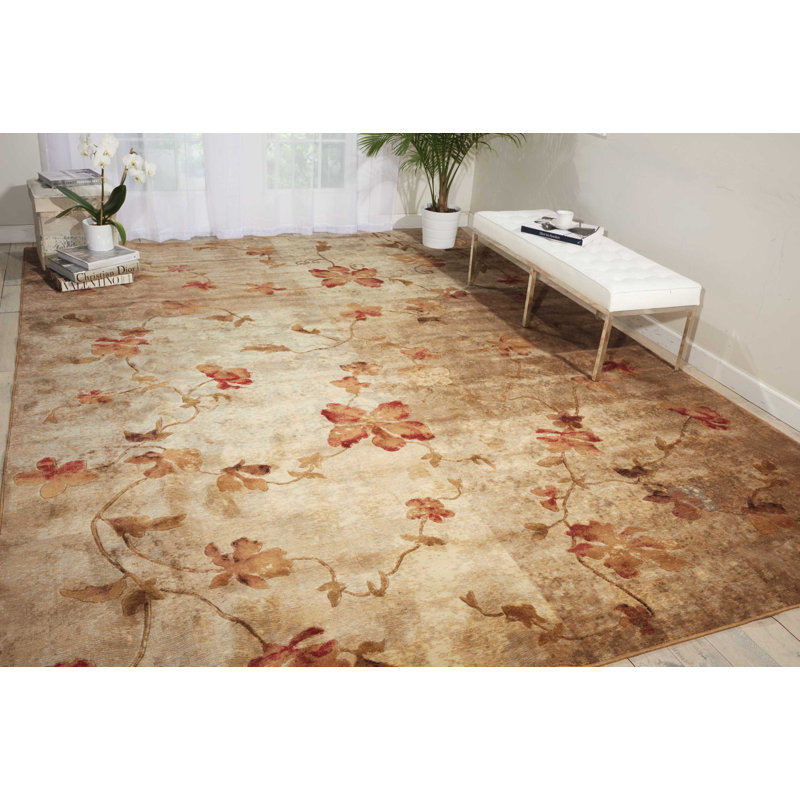Floral Indoor Rug, Rectangle 5'3" x 7'5"