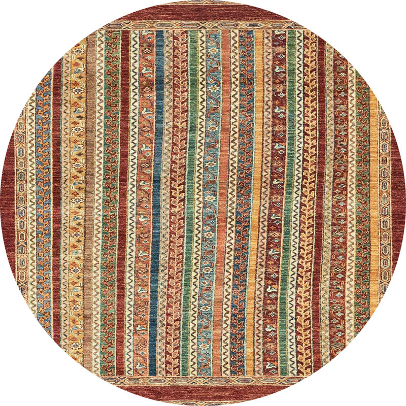 Anilya Striped Indoor Rug, Round 3'
