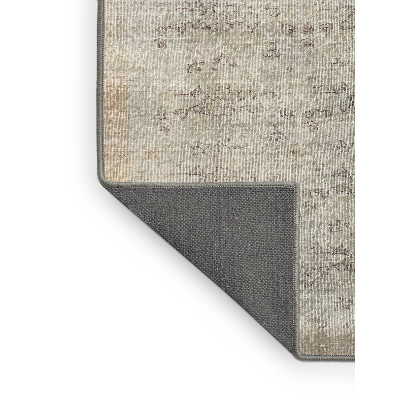 Tapis contemporain gris clair / brun, Rectangle 6 pi x 9 pi