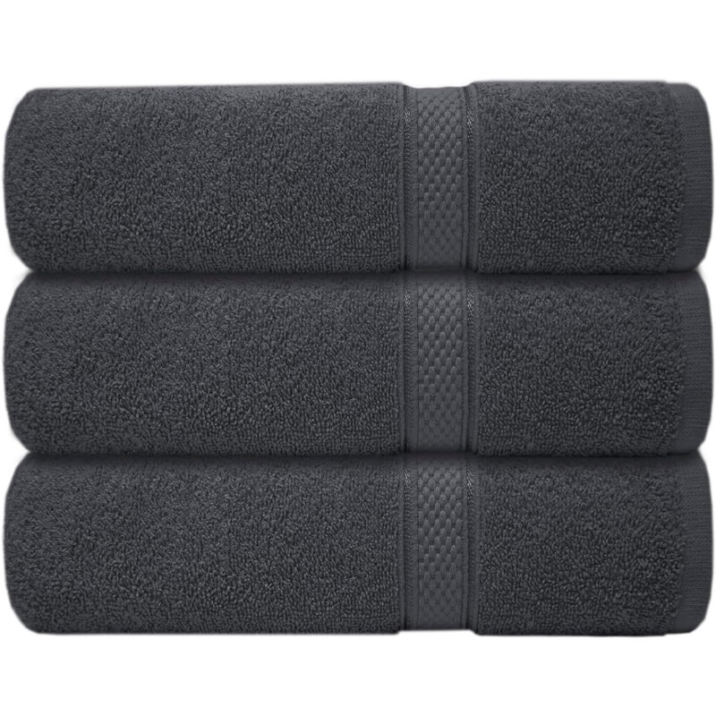 Nayelly Turkish Cotton Bath Towel, Grey