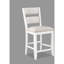 Chaises de salle à manger rembourrées blanches et crème à hauteur de comptoir avec 2 sièges d'appoint pour la maison-1270847574-1270847568