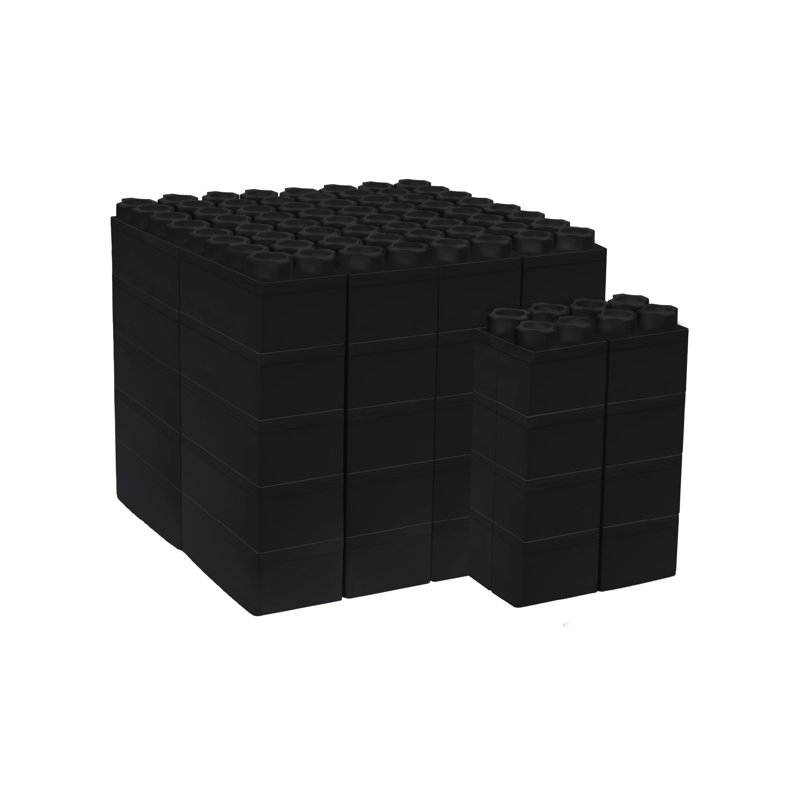 Ensemble de 48 blocs pour enfants de 4 à 8 ans Biggo, Noir