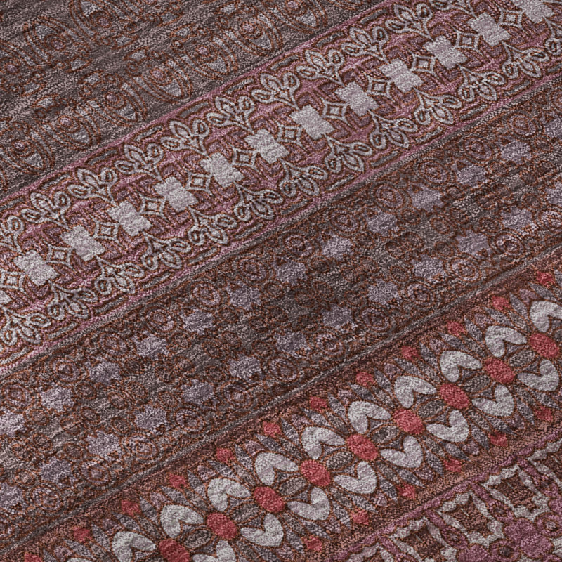 Premium Machine Washable Cerrito AMF527 Merlot, Rectangle 10' x 14'