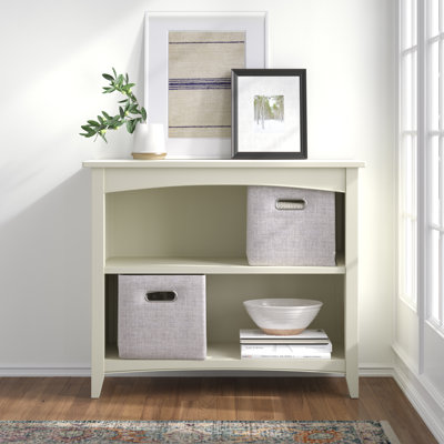 Artus Shaker Cottage Bookcase, Office Storage Organizer with Two Fixed Shelves, Coordinates with Desk and Tall Bookcase, Easy Assembly, Non-Adjustable