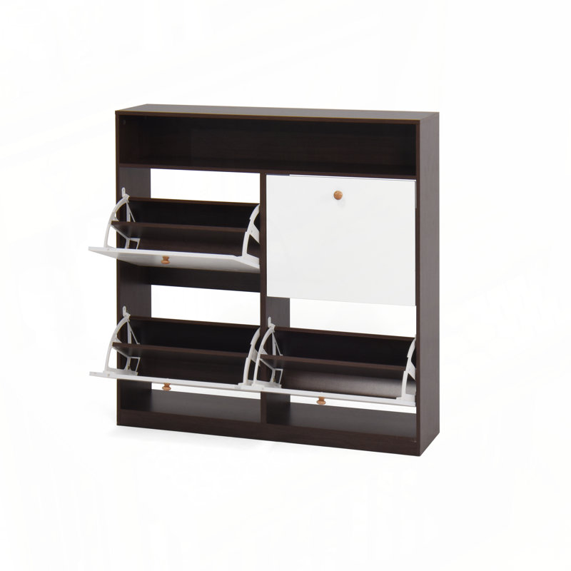 20 Pair Shoe Storage Cabinet, Walnut