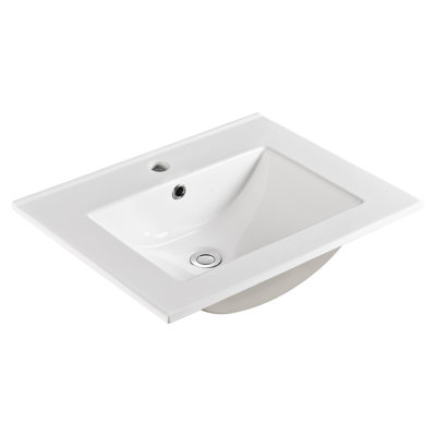 Lavabo de meuble-lavabo en céramique blanc Topcraft