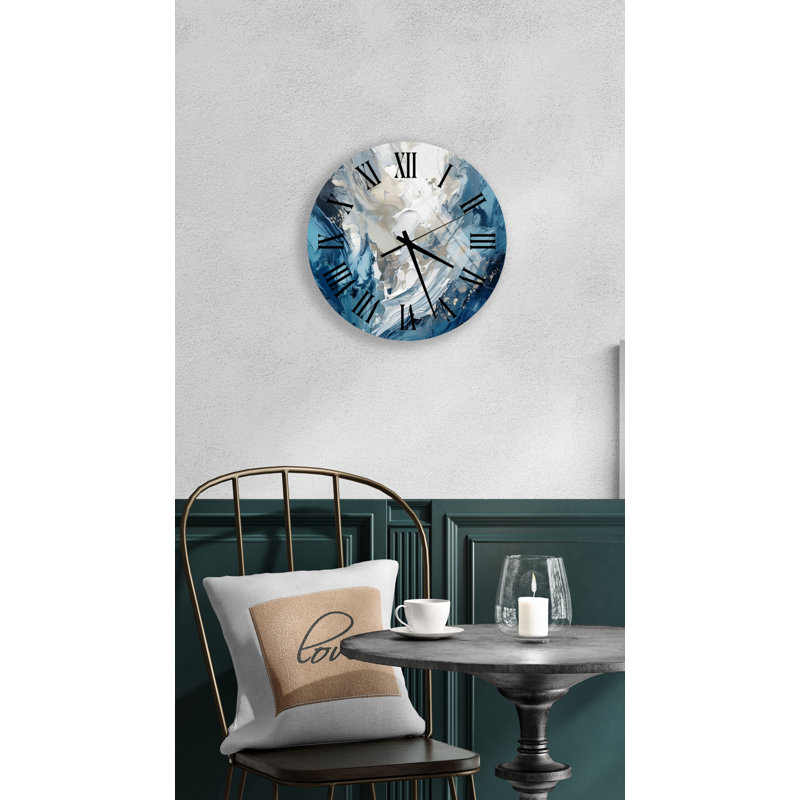 Horloge murale en verre trempé, Noir