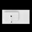 GETPRO 42" Single Bowl Bathroom Vanity Top Basin in Glossy White with Left Drain