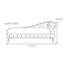 Chaise longue en tissu de qualité supérieure-105989234