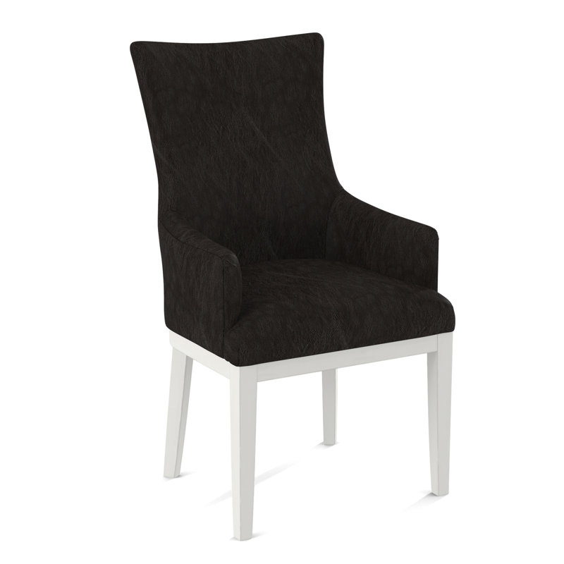 19'' H Upholstered Armchair, White, Applause Bajah Ruby